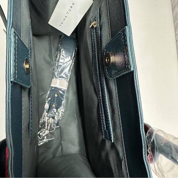 TRINA TURK TOTE BAG  Vibrant Pink and Orange Tote NWT - Picture 8 of 11